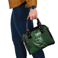 Personalised All Green New Zealand Darts Shoulder Handbag Aoteroa Fern Maori Galaxy Style