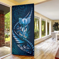 Personalised All Blue New Zealand Darts Door Cover Aoteroa Fern Maori Galaxy Style - Polynesian Pride
