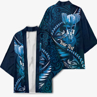 Personalised All Blue New Zealand Darts Kimono Aoteroa Fern Maori Galaxy Style - Polynesian Pride