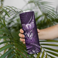 All Purple New Zealand Darts Skinny Tumbler Aoteroa Fern Maori Galaxy Style