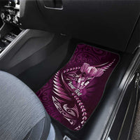 Personalised All Pink New Zealand Darts Car Mats Aoteroa Fern Maori Galaxy Style