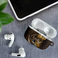 Personalised All Gold New Zealand Darts AirPods Case Aoteroa Fern Maori Galaxy Style - Polynesian Pride