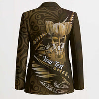 Personalised All Gold New Zealand Darts Blazer Aoteroa Fern Maori Galaxy Style - Polynesian Pride