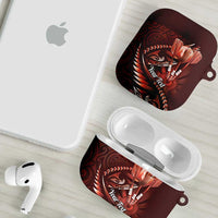 Personalised All Red New Zealand Darts AirPods Case Aoteroa Fern Maori Galaxy Style - Polynesian Pride