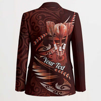 Personalised All Red New Zealand Darts Blazer Aoteroa Fern Maori Galaxy Style - Polynesian Pride