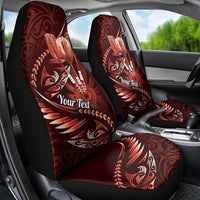 Personalised All Red New Zealand Darts Car Seat Cover Aoteroa Fern Maori Galaxy Style