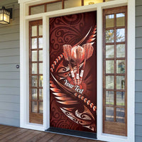 Personalised All Red New Zealand Darts Door Cover Aoteroa Fern Maori Galaxy Style - Polynesian Pride