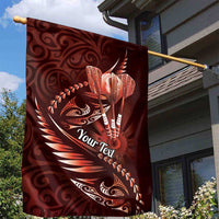Personalised All Red New Zealand Darts Garden Flag Aoteroa Fern Maori Galaxy Style