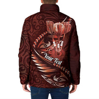 Personalised All Red New Zealand Darts Padded Jacket Aoteroa Fern Maori Galaxy Style - Polynesian Pride