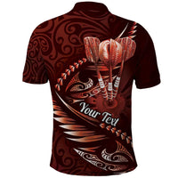 Personalised All Red New Zealand Darts Polo Shirt Aoteroa Fern Maori Galaxy Style