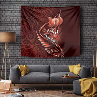 Personalised All Red New Zealand Darts Tapestry Aoteroa Fern Maori Galaxy Style