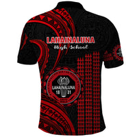 Hawaii Lahainaluna High School Polo Shirt Polynesian Kakau Pattern LT14 - Polynesian Pride