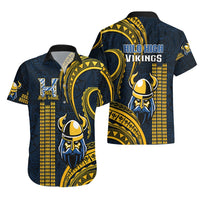 Hawaii Hilo High School Hawaiian Shirt Vikings Polynesian Kakau Pattern LT14 - Polynesian Pride
