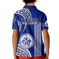 Hawaii Waiakea High School Kid Polo Shirt Polynesian Kakau Pattern LT14 - Polynesian Pride