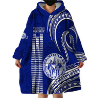 Personalised Hawaii Waiakea High School Wearable Blanket Hoodie Polynesian Kakau Pattern LT14 - Polynesian Pride