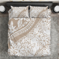 Polynesia Bedding Set Polynesian Tropical Flowers Beige Pastel Vibes LT14 Begie - Polynesian Pride