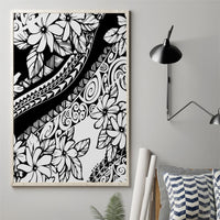 Polynesia Canvas Wall Art Polynesian Tropical Flowers Black Pastel Vibes LT14 - Polynesian Pride