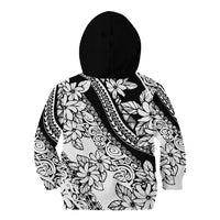 Polynesia Kid Hoodie Polynesian Tropical Flowers Black Pastel Vibes LT14 - Polynesian Pride