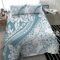 Polynesia Bedding Set Polynesian Tropical Flowers Blue Pastel Vibes LT14 - Polynesian Pride