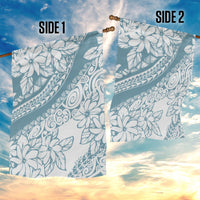 Polynesia Garden Flag Polynesian Tropical Flowers Blue Pastel Vibes LT14 - Polynesian Pride