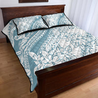 Polynesia Quilt Bed Set Polynesian Tropical Flowers Blue Pastel Vibes LT14 - Polynesian Pride