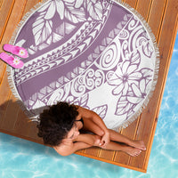 Polynesia Beach Blanket Polynesian Tropical Flowers Purple Pastel Vibes LT14 - Wonder Print Shop