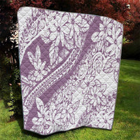 Polynesia Quilt Polynesian Tropical Flowers Purple Pastel Vibes LT14 - Polynesian Pride
