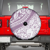 Polynesia Spare Tire Cover Polynesian Tropical Flowers Purple Pastel Vibes LT14 - Polynesian Pride