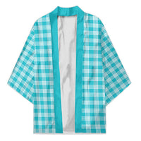 Turquoise Japanese Palaka Pride Kimono - Polynesian Pride
