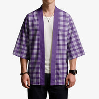 Purple Japanese Palaka Pride Kimono - Polynesian Pride