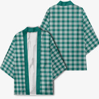 Teal Japanese Palaka Pride Kimono - Polynesian Pride