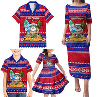 Custom Guam Christmas Family Matching Puletasi Dress and Hawaiian Shirt Guaman Santas Felis Pasgua LT14 - Polynesian Pride