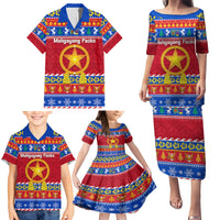 Custom Philippines Christmas Family Matching Puletasi Dress and Hawaiian Shirt Filipino Parol Maligayang Pasko LT14 - Polynesian Pride
