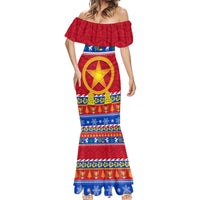 Custom Philippines Christmas Mermaid Dress Filipino Parol Maligayang Pasko LT14 - Polynesian Pride