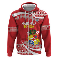 Custom Mate Maa Tonga Hoodie 2024 Go Champions LT14 Zip Hoodie Red - Polynesian Pride