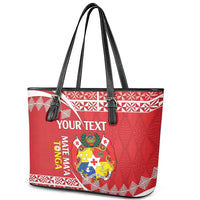 Custom Mate Maa Tonga Leather Tote Bag 2024 Go Champions