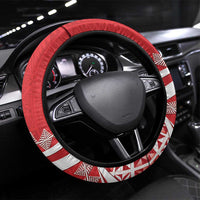 Mate Maa Tonga Steering Wheel Cover 2024 Go Champions LT14 Universal Fit Red - Polynesian Pride