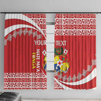 Custom Mate Maa Tonga Window Curtain 2024 Go Champions LT14 With Hooks Red - Polynesian Pride