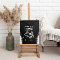 Aotearoa Rugby Custom Canvas Wall Art Maori Kiwi - Mascot Style LT14 - Polynesian Pride