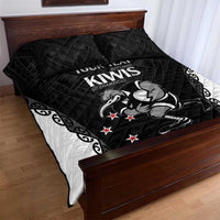 Aotearoa Rugby Custom Quilt Bed Set Maori Kiwi - Mascot Style