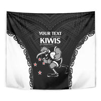 Aotearoa Rugby Custom Tapestry Maori Kiwi - Mascot Style