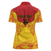 Papua New Guinea Rugby Custom Women Polo Shirt Go Kumuls PNG - Polynesian Pattern LT14 - Polynesian Pride