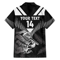 Aotearoa Silver Fern Rugby Custom Family Matching Off Shoulder Short Dress and Hawaiian Shirt 2024 Go Kiwi LT14 - Polynesian Pride