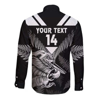 Aotearoa Silver Fern Rugby Custom Long Sleeve Button Shirt 2024 Go Kiwi LT14 - Polynesian Pride