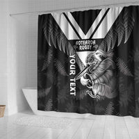Aotearoa Silver Fern Rugby Custom Shower Curtain 2024 Go Kiwi LT14 - Polynesian Pride