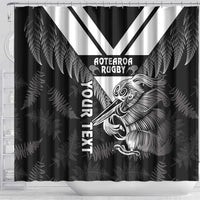 Aotearoa Silver Fern Rugby Custom Shower Curtain 2024 Go Kiwi LT14 - Polynesian Pride