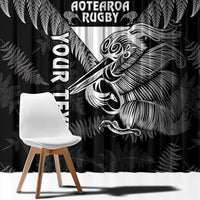 Aotearoa Silver Fern Rugby Custom Window Curtain 2024 Go Kiwi LT14 - Polynesian Pride