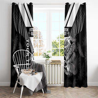 Aotearoa Silver Fern Rugby Custom Window Curtain 2024 Go Kiwi LT14 - Polynesian Pride