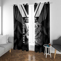 Aotearoa Silver Fern Rugby Custom Window Curtain 2024 Go Kiwi LT14 With Grommets Black - Polynesian Pride