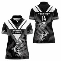 Aotearoa Silver Fern Rugby Custom Women Polo Shirt 2024 Go Kiwi LT14 - Polynesian Pride